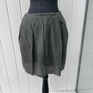 See by CHLOE cotton gray eyelet skirt I 40 US 4